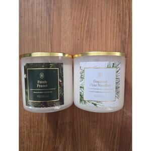 2 PACK Threshold Fresh Fraser 14.5 OZ 2 wick Scented Candle NEW